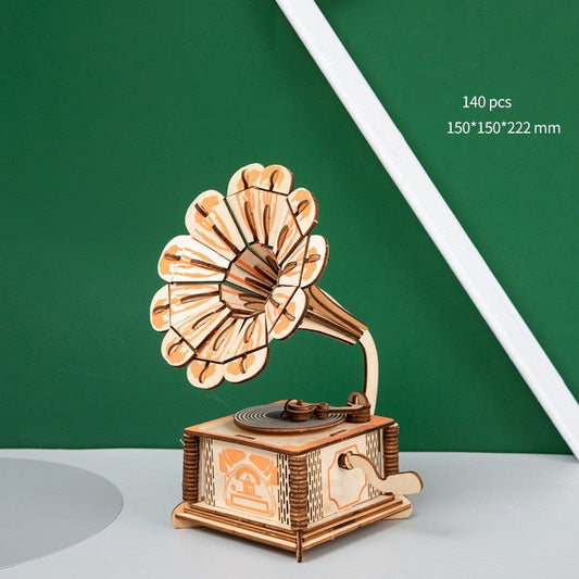 Puzzle 3D en bois à assembler – Carrousel, Carrosse, Phonographe | Jouet éducatif 7-14 ans - 0 - LumeraKids