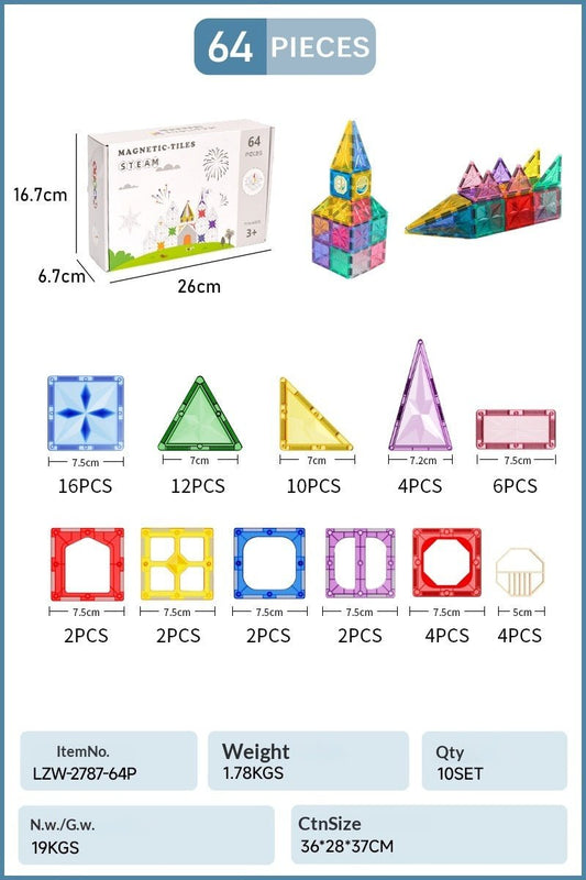 Assembly Magnetic Square Block Building Toys - 0 - LumeraKids