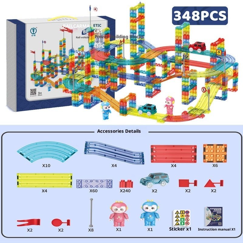 Magnetic Building Blocks For Children's Early Education, Versatile Magnetic Train Track Puzzle Toy - 0 - LumeraKids