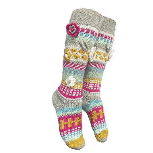 Women's Fashionable Warm Jacquard Long Socks - LumeraKids