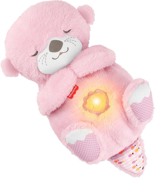 Fisher-Price Loutre Apaisante avec Mouvements Respiratoires — Machine à Sons, Lumières & Musique Douce pour Nouveau-Nés