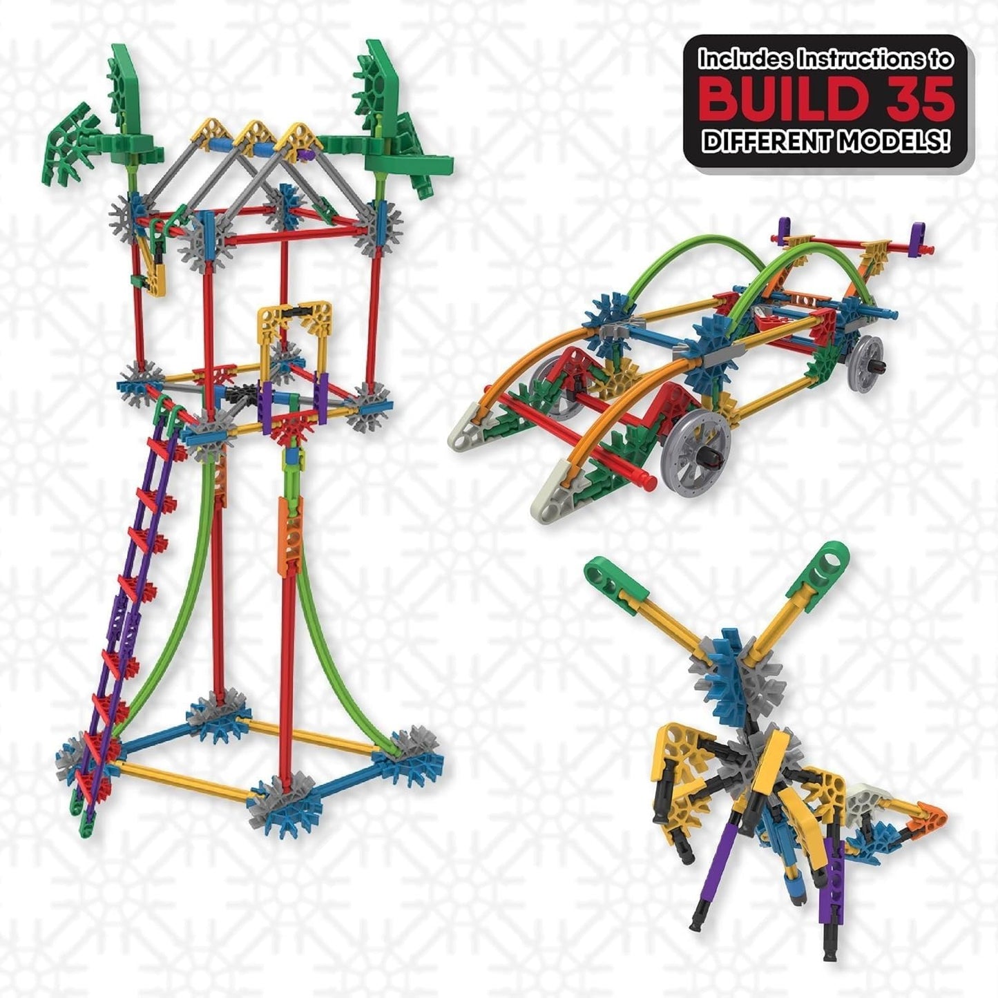 K'NEX Click & Construct – Ensemble de construction 522 pièces | STEM | Dès 7 ans