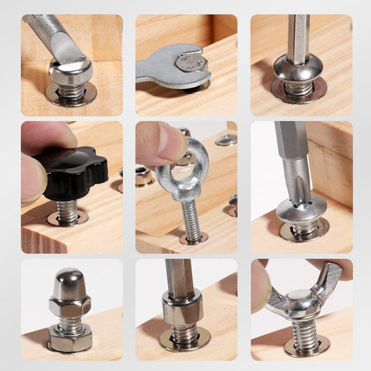 Voiture éducative en bois avec vis et interrupteurs – Jouet Montessori lumineux | Enfants 4-6 ans - 0 - LumeraKids