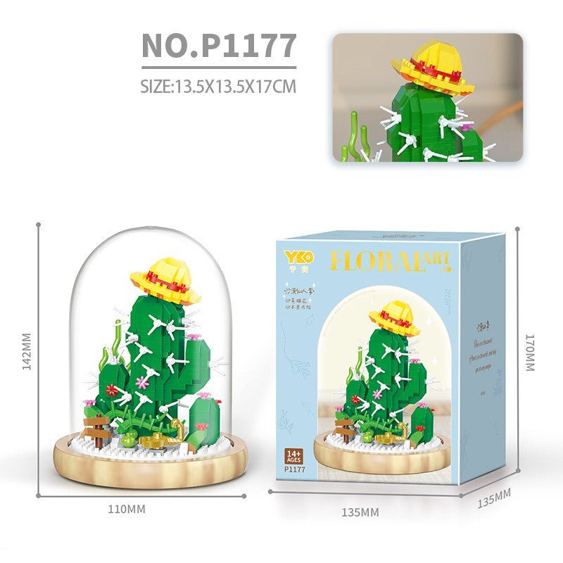 Bouquet de Fleurs en Blocs de Construction – Petites Particules Diamant - 0 - LumeraKids
