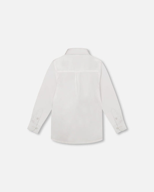 Button Down Long Sleeve Shirt White - Tees & Tops - LumeraKids