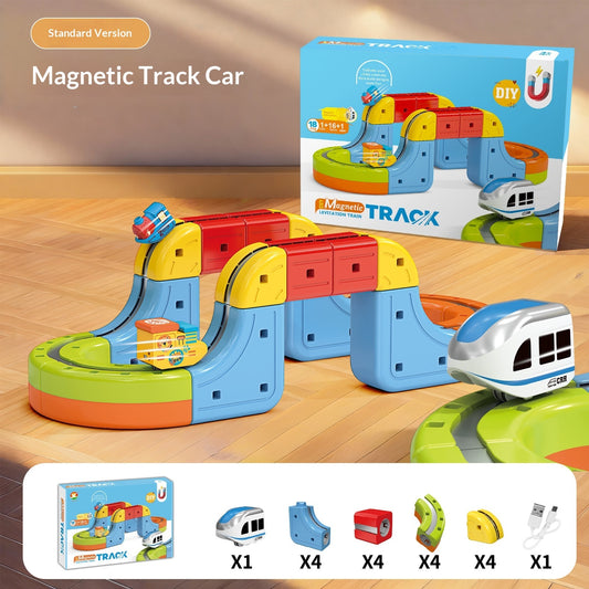 Magic 3D Track Car Children's Magnetic Building Blocks - 0 - LumeraKids