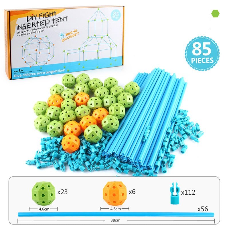 New Kids DIY 3D Construction Fort Building Castles Tents - 0 - LumeraKids
