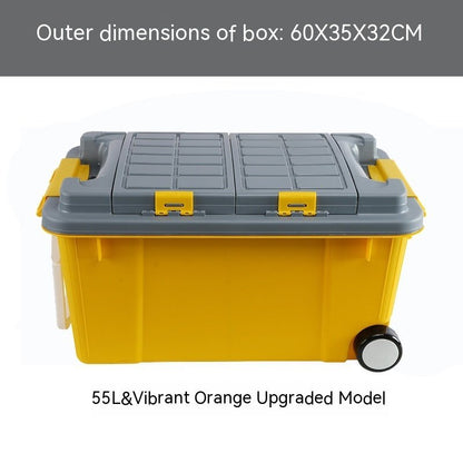 Large High-strength Plastic Storage Box Thickened Trolley On-board Storage Box - 0 - LumeraKids