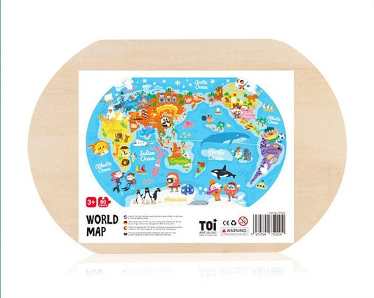 World Map Wooden Puzzle - 0 - LumeraKids