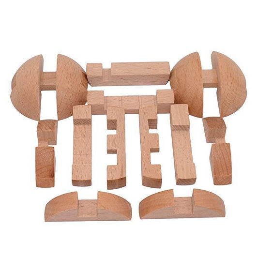 Wooden Puzzle Magic Ball Brain Teasers Intelligence Game - LumeraKids