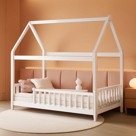 Full Size Wooden Montessori Farmhouse Playhouse Bed - Playhouse - LumeraKids