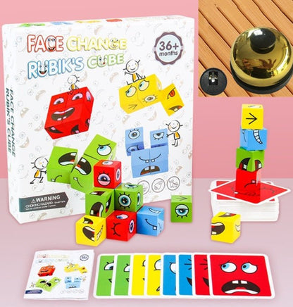 Face-changing Rubik's Cube Intelligence Building Blocks Children's Logical Thinking Toy Wooden - 0 - LumeraKids