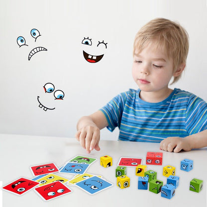 Face-changing Rubik's Cube Intelligence Building Blocks Children's Logical Thinking Toy Wooden - 0 - LumeraKids