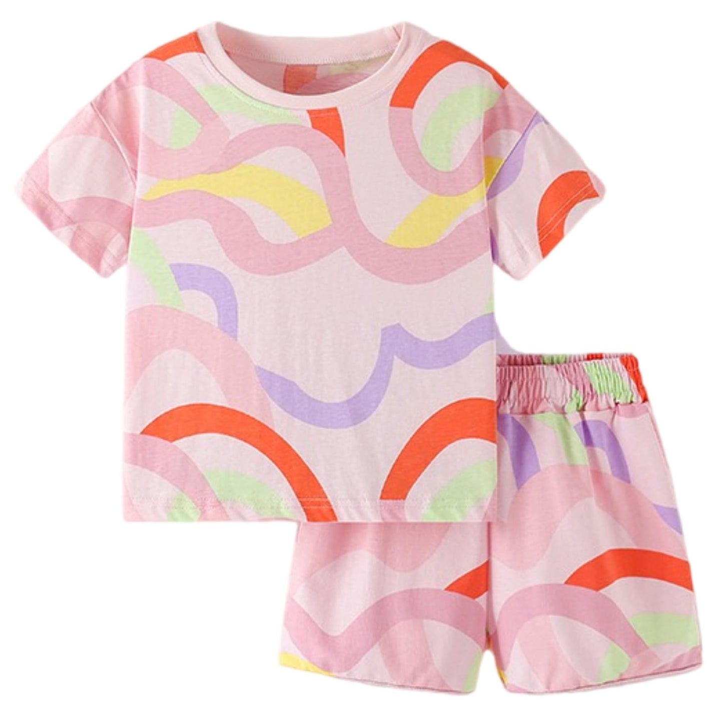 Ensemble 2 Pièces Fille Été | T-Shirt Sans Manches + Short | 100% Coton | 18 mois à 7 ans