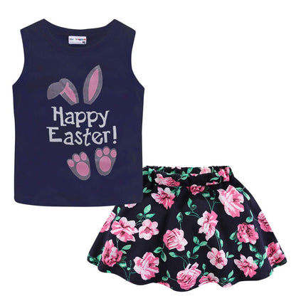 Ensemble 2 Pièces Fille | Haut + Short | Col Dentelle Floral | Coton | 12 mois à 10 ans