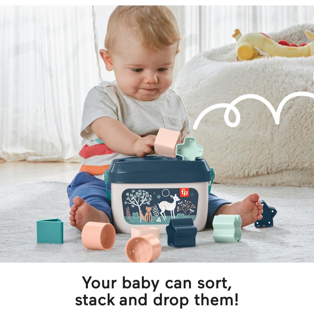 Fisher-Price Blocs Empilables Bébé — 10 Formes à Trier | Dès 6 Mois