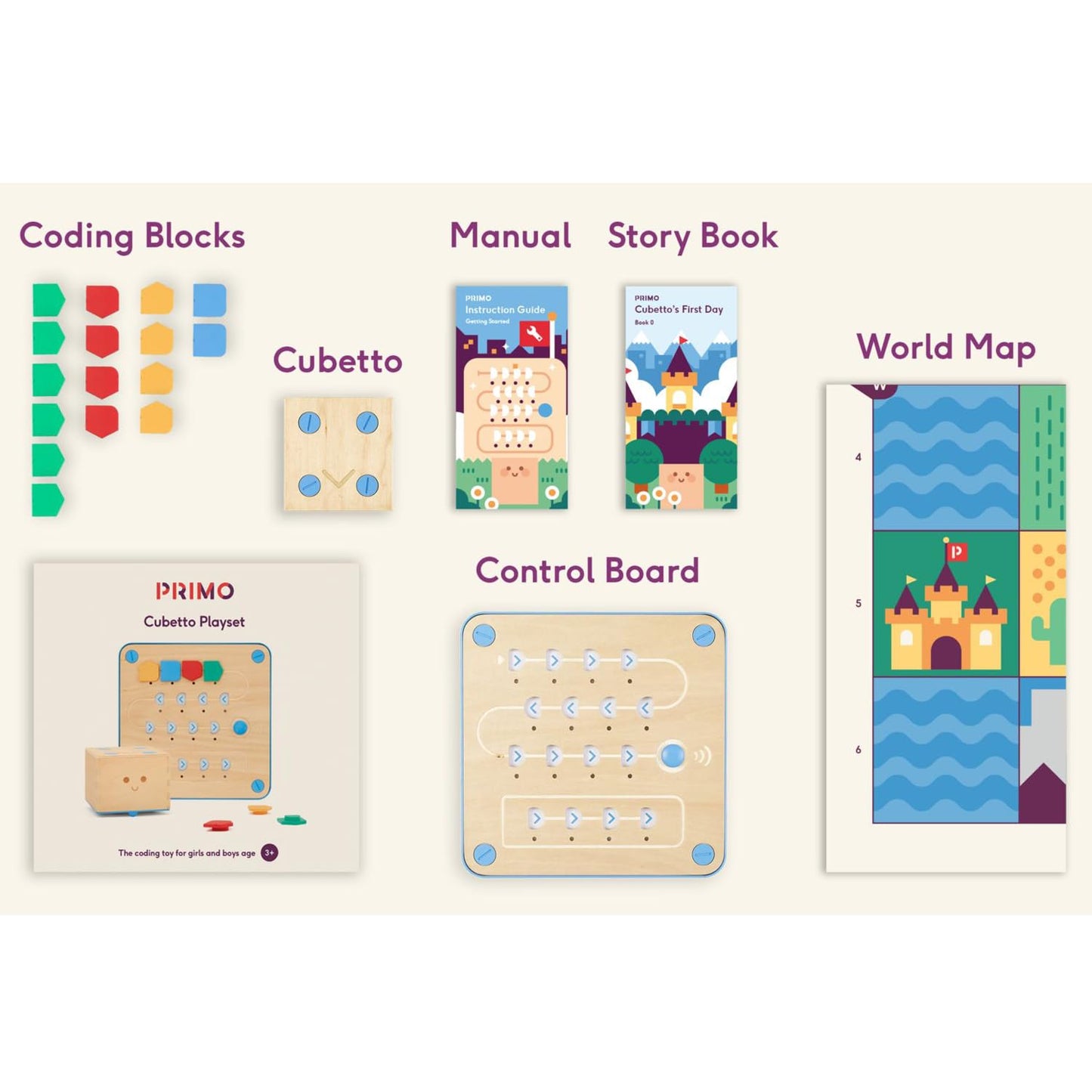 Cubetto Playset + Logic Pack – Coffret d'initiation à la programmation sans écran - LumeraKids