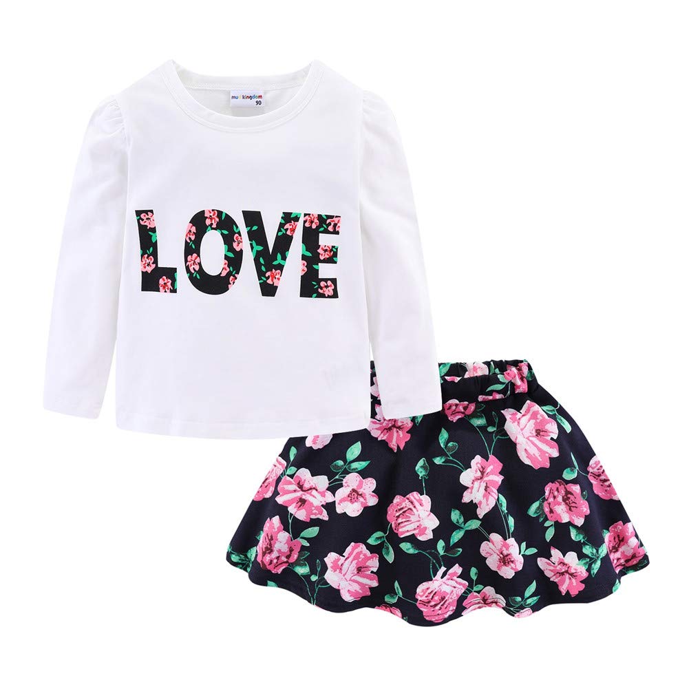 Ensemble 2 Pièces Fille | Haut + Short | Col Dentelle Floral | Coton | 12 mois à 10 ans