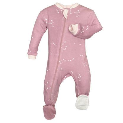 Pyjama Bébé ZippyJamz – Coton Bio GOTS | Double Fermeture Éclair