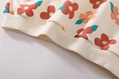 Sweat Col Rond Filles | 100% Coton | Motifs Colorés & Rayures