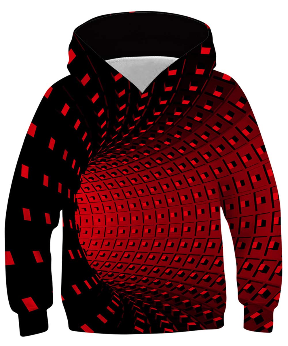 Idgreatim Hoodie 3D Graphique Enfant — Imprimé Animaux & Motifs, 88% Polyester | 6-16 Ans
