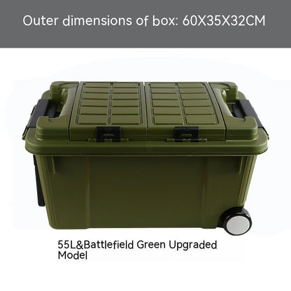 Large High-strength Plastic Storage Box Thickened Trolley On-board Storage Box - 0 - LumeraKids