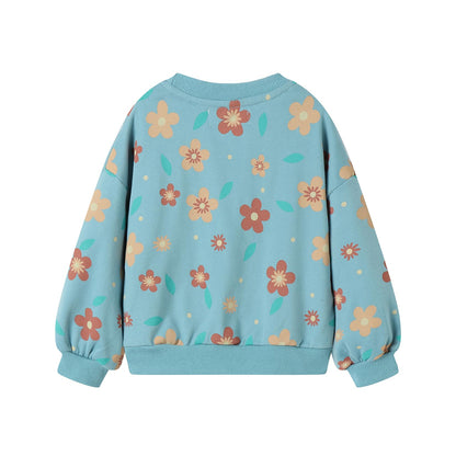 Sweat Col Rond Filles | 100% Coton | Motifs Colorés & Rayures
