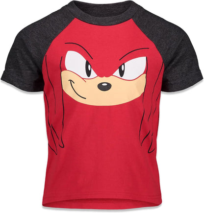 Lot de 3 T-Shirts Raglan Sonic the Hedgehog | 100% Coton | Licence Officielle SEGA | 2T à 18-20
