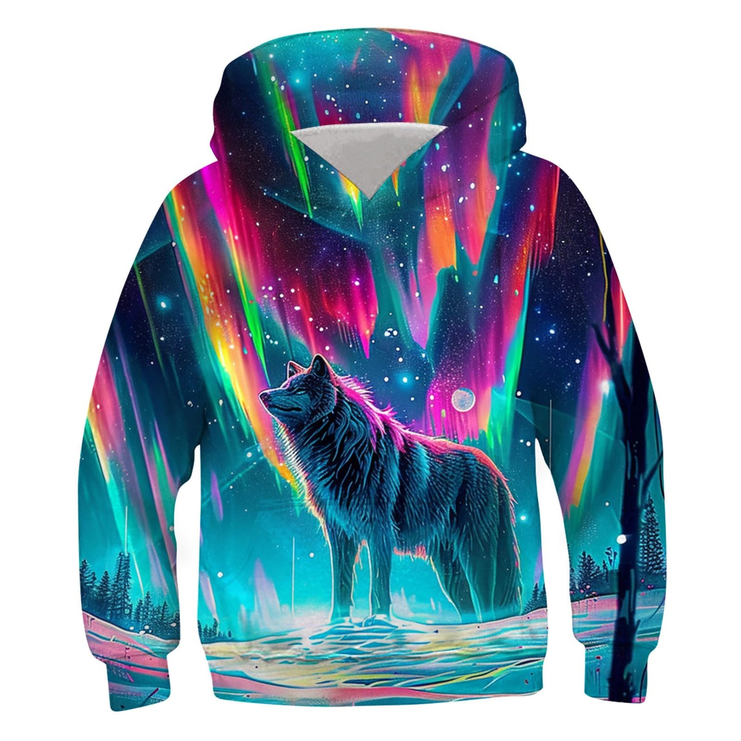 Idgreatim Hoodie 3D Graphique Enfant — Imprimé Animaux & Motifs, 88% Polyester | 6-16 Ans