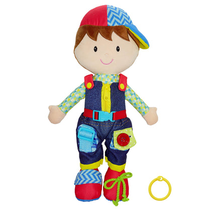 Poupée Éducative Dressy Friends – Prénom Personnalisable | Montessori Apprendre à S'habiller | Cadeau Filles & Garçons 2 ans+