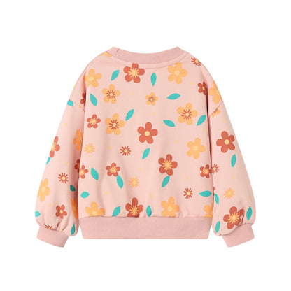 Sweat Col Rond Filles | 100% Coton | Motifs Colorés & Rayures