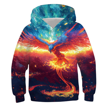 Idgreatim Hoodie 3D Graphique Enfant — Imprimé Animaux & Motifs, 88% Polyester | 6-16 Ans