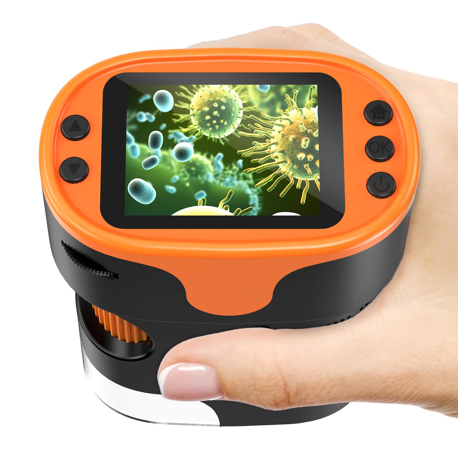 Microscope Numérique Portable 1000X pour Enfants – Écran 4K 2,0", Rechargeable, Kit de Lames Inclus – Jouet Scientifique Éducatif, Cadeau Filles et Garçons 4-12 ans - Jouets & Éveil - LumeraKids