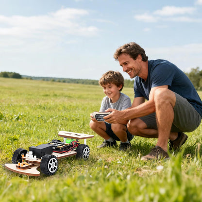 Voiture de course en bois LEPANDA – Kit STEM à construire | Jouet éducatif pour enfants 8-14 ans | Cadeau idéal garçons