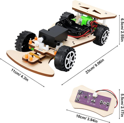Voiture de course en bois LEPANDA – Kit STEM à construire | Jouet éducatif pour enfants 8-14 ans | Cadeau idéal garçons