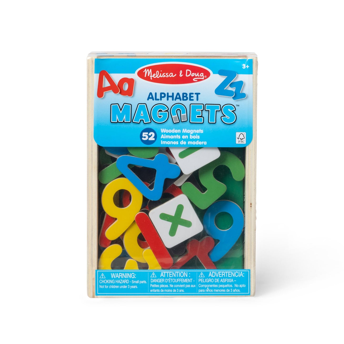 Melissa & Doug – 52 Lettres Magnétiques en Bois | Apprentissage ABC 3 ans+