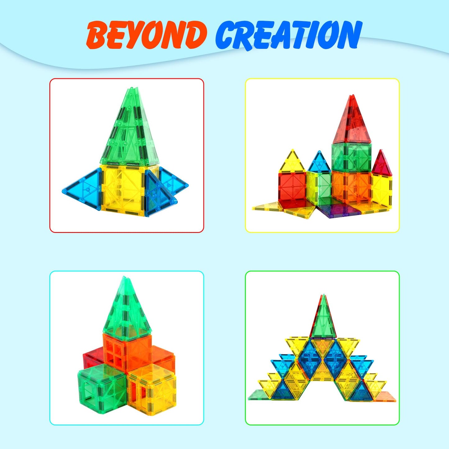 Gemmicc Tuiles Magnétiques STEM | Jeu de Construction 3D pour Enfants 3 ans+