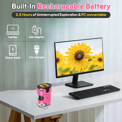 Microscope Numérique Portable 1000X pour Enfants – Écran 4K 2,0", Rechargeable, Kit de Lames Inclus – Jouet Scientifique Éducatif, Cadeau Filles et Garçons 4-12 ans - Jouets & Éveil - LumeraKids