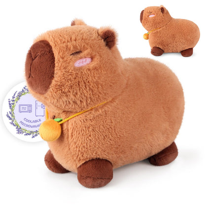 Peluche Capybara Chauffante & Rafraîchissante – Soulagement Naturel, Parfum Lavande | Cadeau Enfants & Adultes
