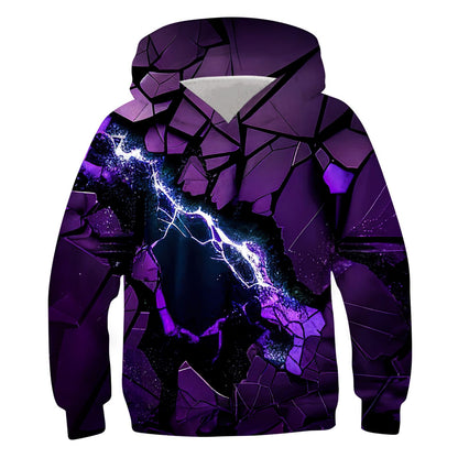 Idgreatim Hoodie 3D Graphique Enfant — Imprimé Animaux & Motifs, 88% Polyester | 6-16 Ans