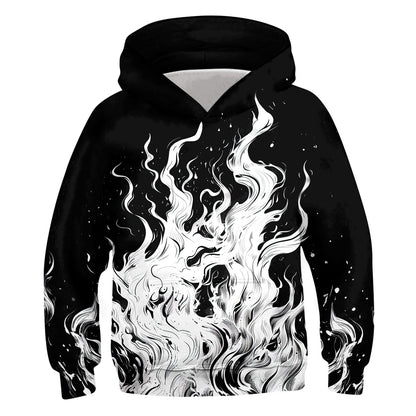 Idgreatim Hoodie 3D Graphique Enfant — Imprimé Animaux & Motifs, 88% Polyester | 6-16 Ans