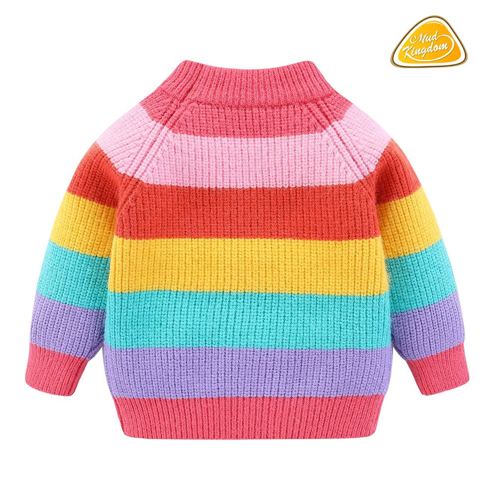 Chandail Tricoté Arc-en-Ciel Enfant | Col Rond | Rayures Colorées