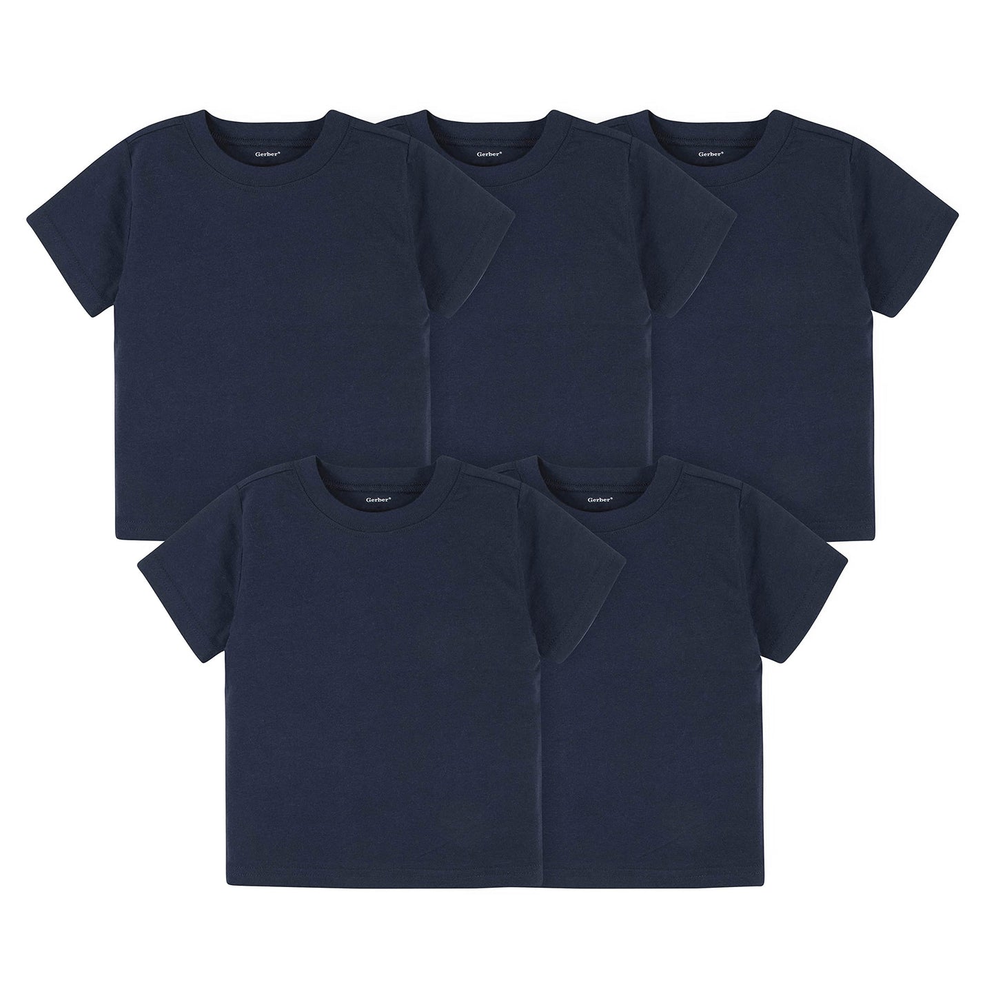 T-shirts Bébé Gerber — Lot de 5 | 100% Coton | 12 Mois à 5T
