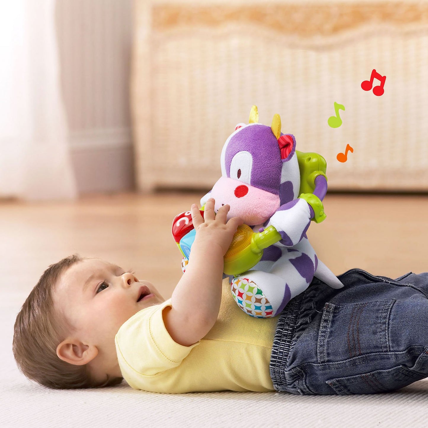VTech Lil' Critters Vache Musicale — Perles, Boutons Lumineux & 30+ Chansons | 0-24 Mois