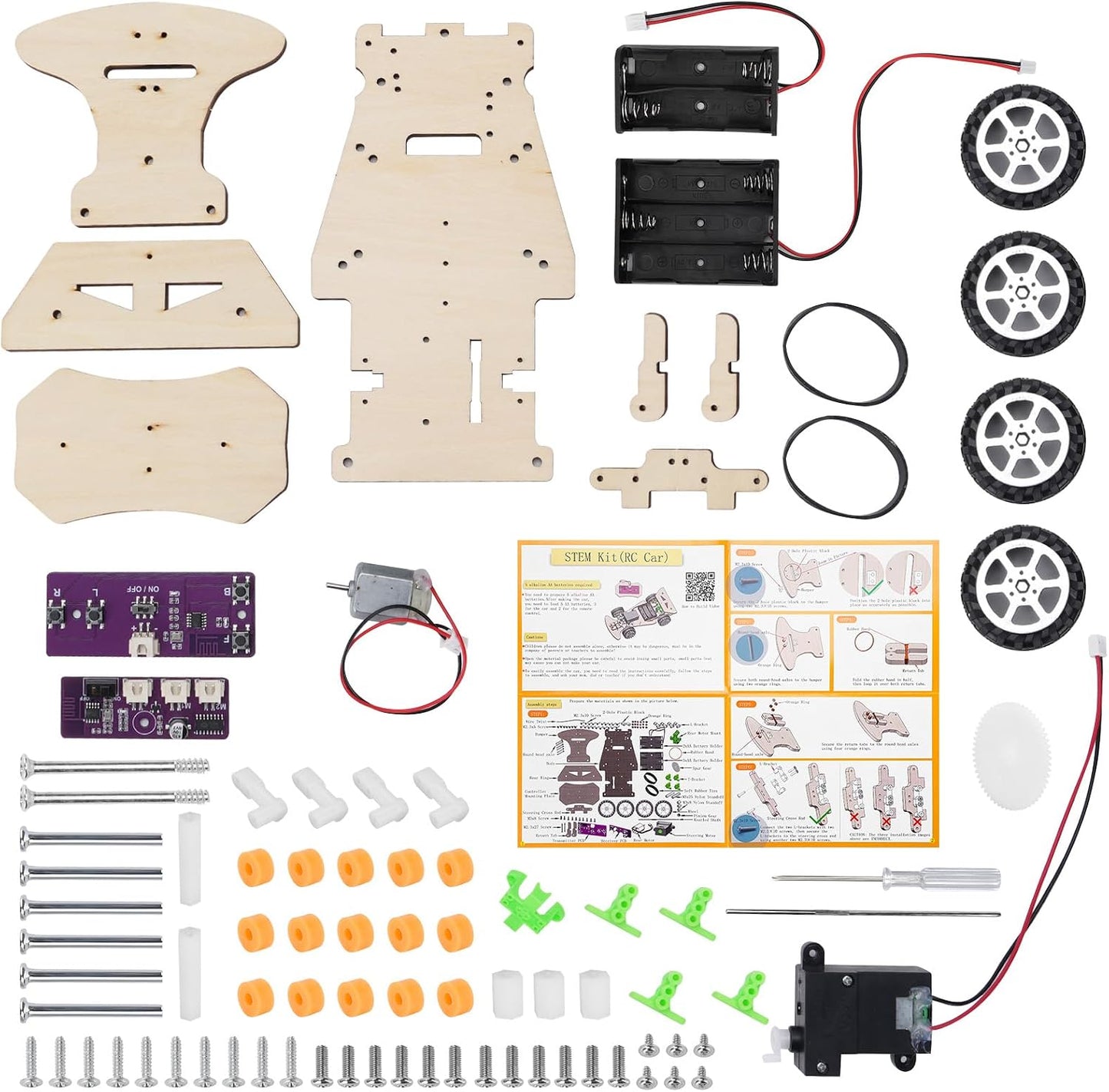 Voiture de course en bois LEPANDA – Kit STEM à construire | Jouet éducatif pour enfants 8-14 ans | Cadeau idéal garçons
