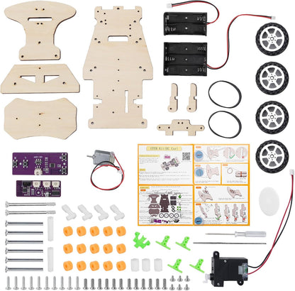 Voiture de course en bois LEPANDA – Kit STEM à construire | Jouet éducatif pour enfants 8-14 ans | Cadeau idéal garçons