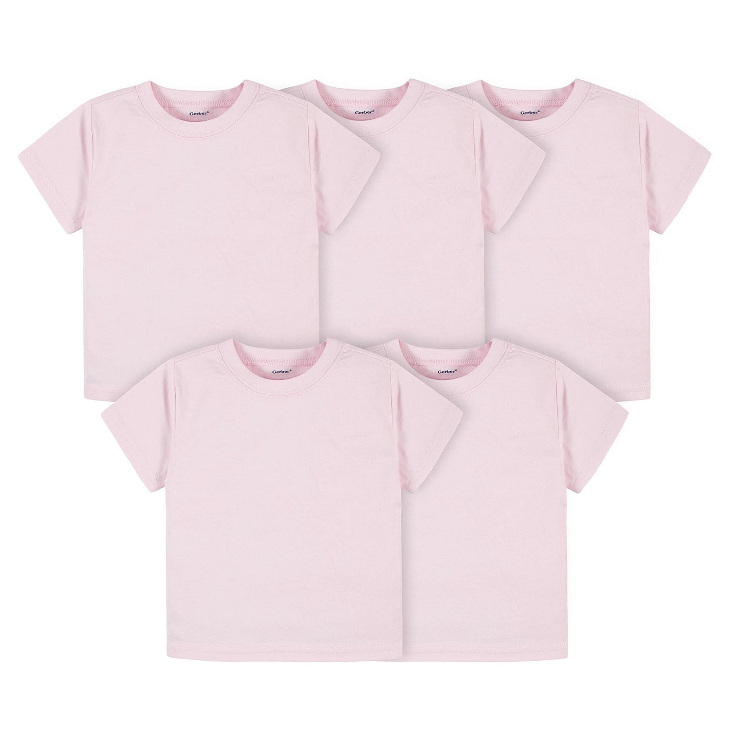 T-shirts Bébé Gerber — Lot de 5 | 100% Coton | 12 Mois à 5T