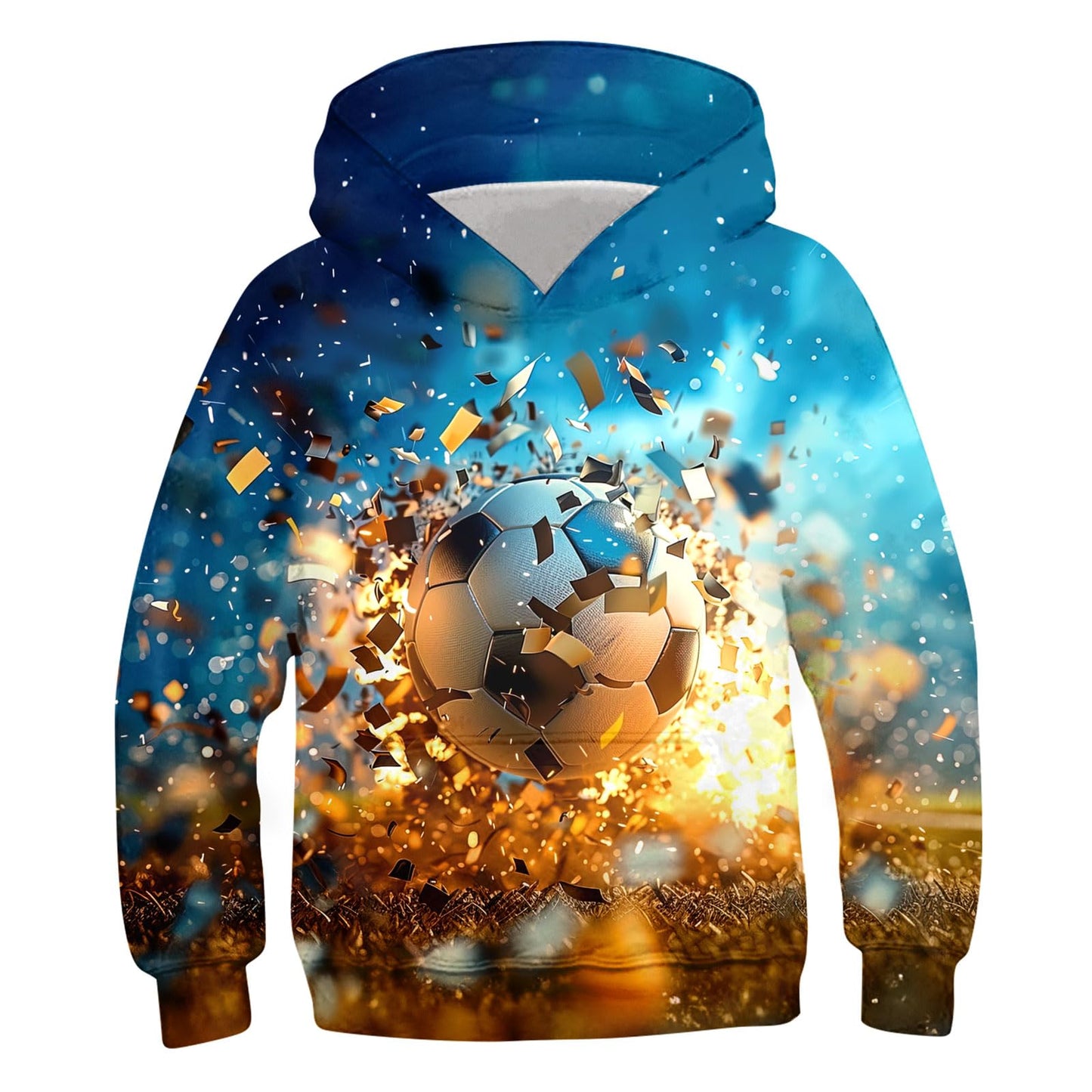 Idgreatim Hoodie 3D Graphique Enfant — Imprimé Animaux & Motifs, 88% Polyester | 6-16 Ans
