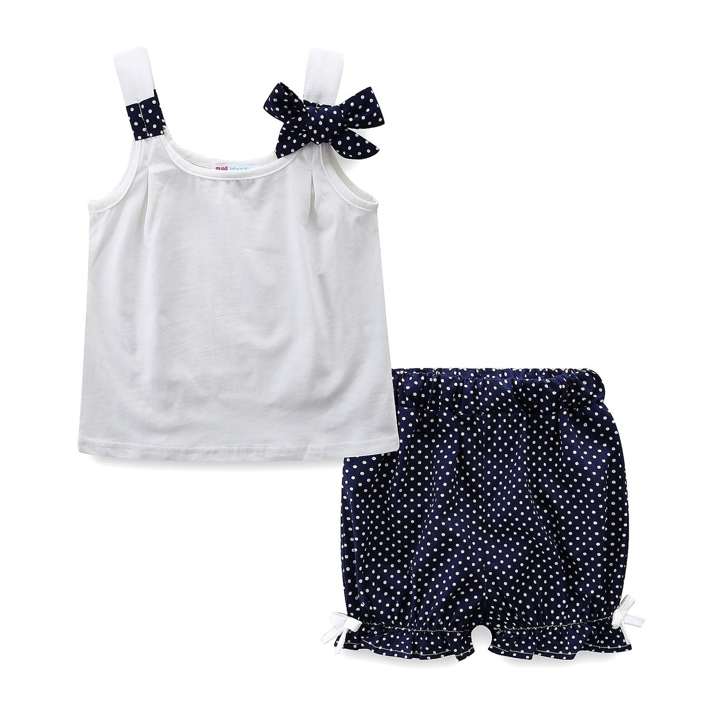 Ensemble 2 Pièces Fille | Haut + Short | Col Dentelle Floral | Coton | 12 mois à 10 ans