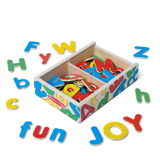 Melissa & Doug – 52 Lettres Magnétiques en Bois | Apprentissage ABC 3 ans+